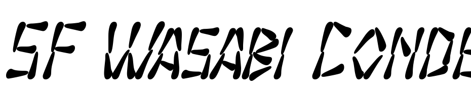 SF Wasabi Condensed Bold Italic Yazı tipi ücretsiz indir